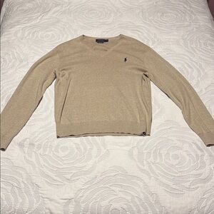 Polo Ralph Lauren Tan V-Neck Sweater